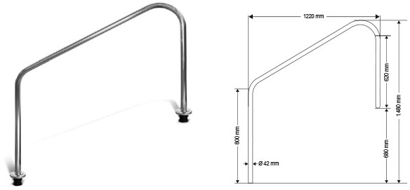 V2A-Handlaufpaar Variante 2