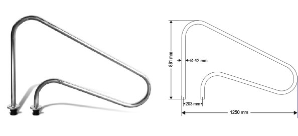 V2A-Handlaufpaar Variante 3