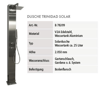 Gartenduschen IDEAL Trinidad Solar