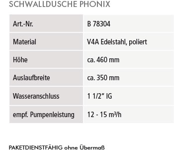 Schwalldusche Phönix Daten