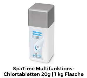 SpaTime Multifunktions-Chlortabletten 20g | 1 kg Flasche