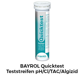 BAYROL Quicktest Teststreifen pH/Cl/TAC/Algizid