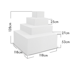 Trendstone Ecktreppe SMART 118 x 118 cm | H 128 cm...