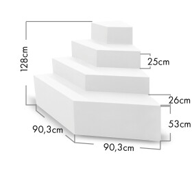 Trendstone Ecktreppe SMARAGD 118 x 118 cm | H 128 cm...