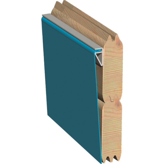 Trend Holzpool SET Achteck | Innenhülle 0,8 mm blau | 470...
