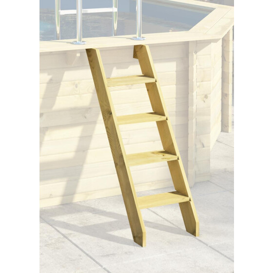 Trend Holzpool SET Achteck | Innenhülle 0,8 mm sandfarben...