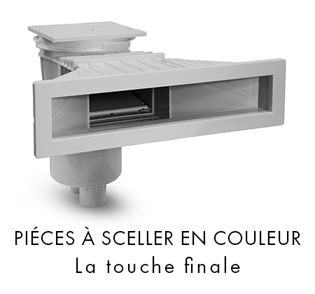 Des pièces de montage colorées pour votre piscine